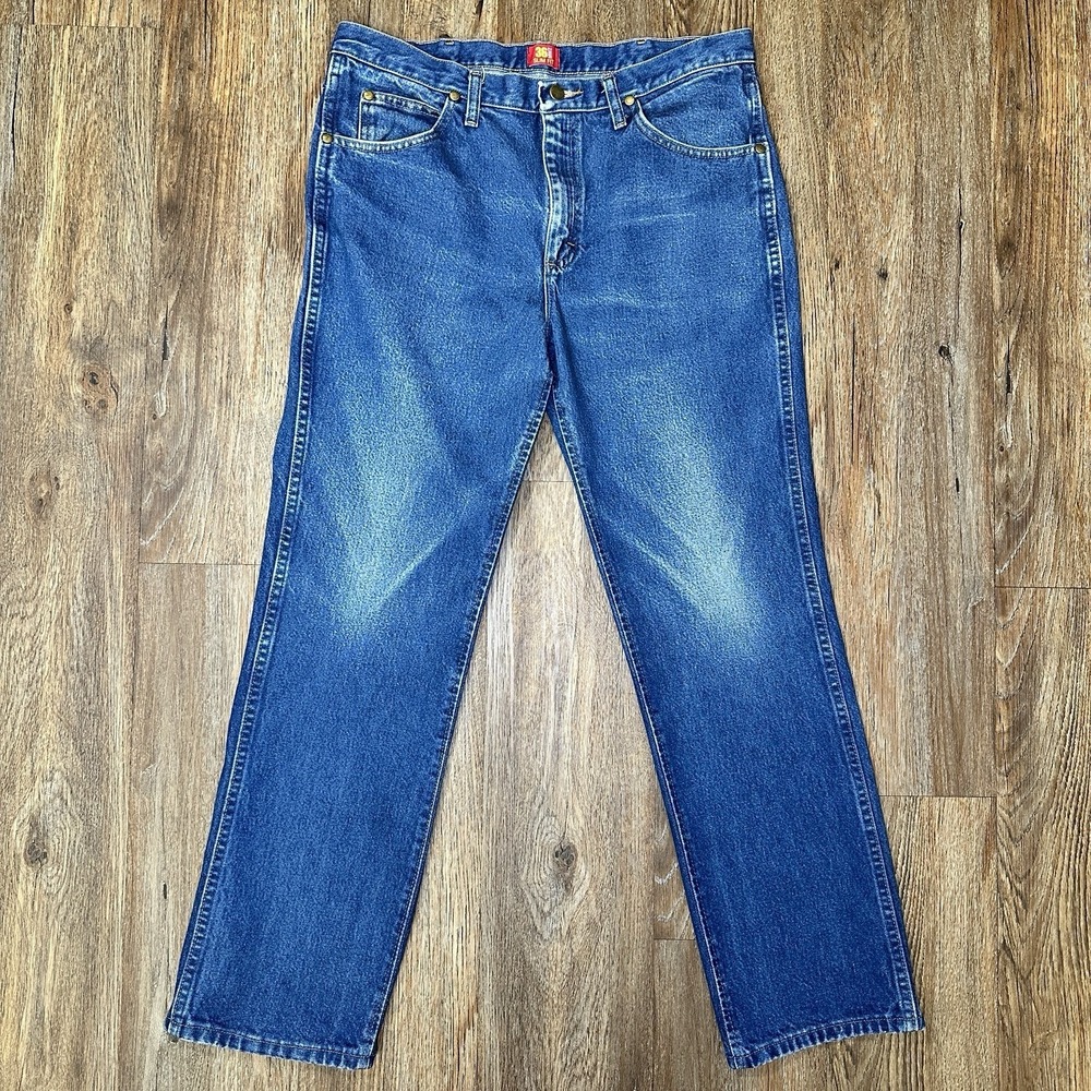 Wrangler 36 MWZ Jeans Mens 36x30 Cowboy Cut Slim Fit Western 100% Cotton